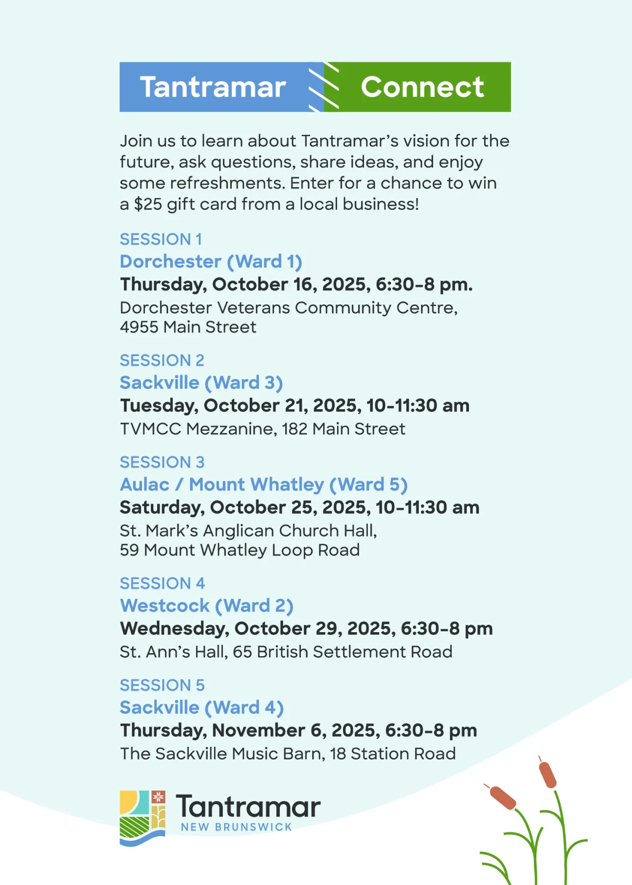 Tantramar Connect Dates 2025