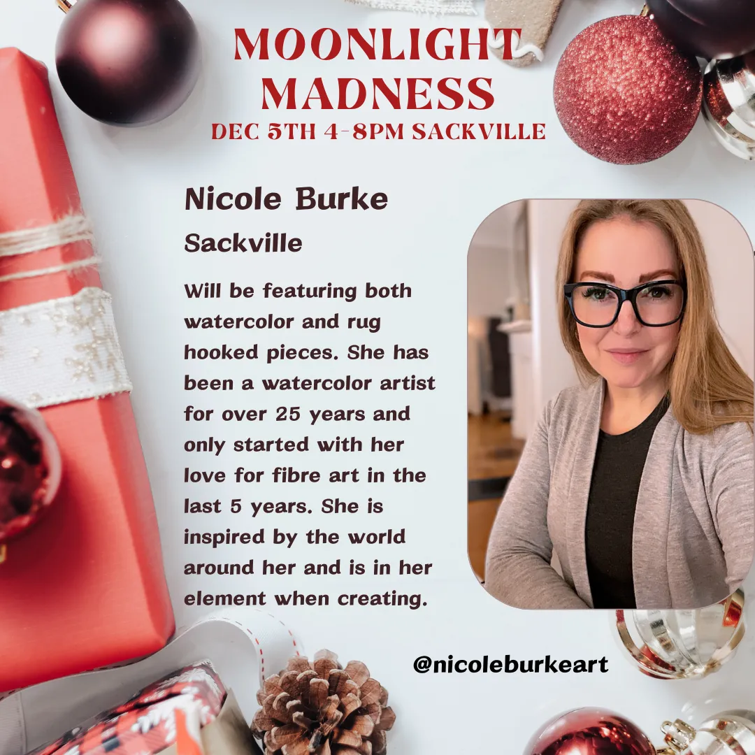 A photo of Nicole Burke, local artist