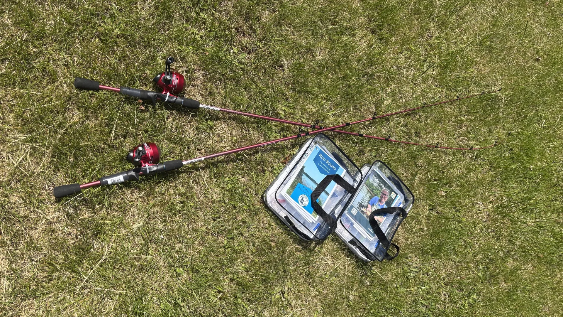 Fishing rods and tackle box